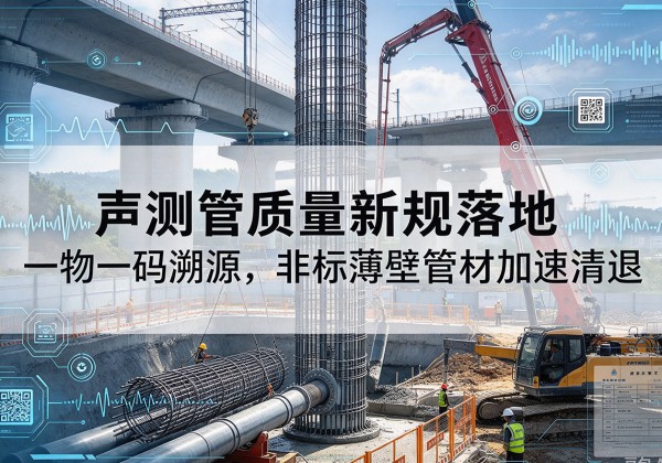 抚顺声测管质量新规落地，一物一码溯源，非标薄壁管材加速清退