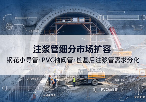 抚顺注浆管细分市场扩容，隧道钢花小导管、PVC 袖阀管、桩基后注浆管需求分化